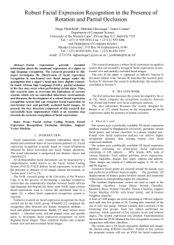 Robust Facial Expression Recognition in the Presence of Rotation