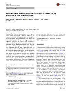 Innovativeness and the effects of urbanization on