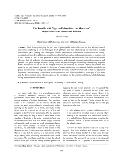 The Trouble with Nigerian Universities, the Menace of Bogus Policy