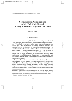 Commercialism, Counterculture, and the Folk Music Revival: A