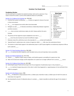 Evolution Test Study Guide - District 196 e