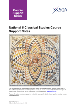 National 5 Classical Studies Course Support Notes