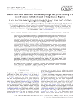 Diverse spore rains and limited local exchange shape fern genetic