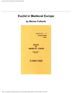 Euclid in Medieval Europe