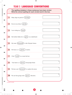 Language Convention Year 5