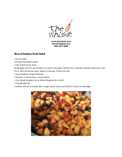Best of Summer Fruit Salad 1/3 Cup Sugar 1/4 Cup Fresh Mint