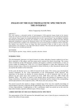 IMAGES OF THE ELECTROMAGNETIC SPECTRUM ON THE