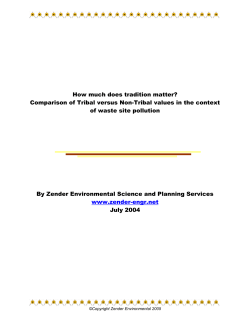 How much does tradition matter? - Zender Environmental Health