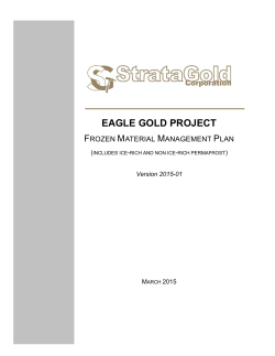 Frozen Materials Management Plan