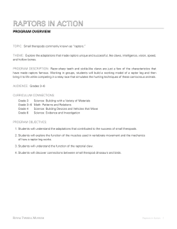 program overview - Royal Tyrrell Museum