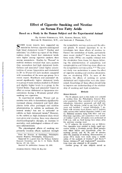 Effect of Cigarette Smoking and Nicotine on Serum Free Fatty Acids