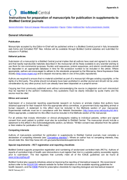 Instructions for preparation of manscripts