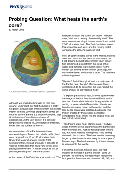 Probing Question: What heats the earth`s core?