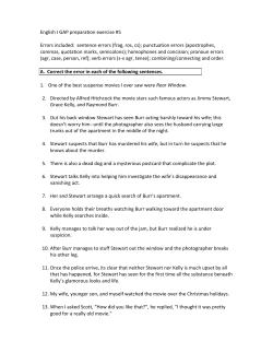 English I GAP preparation exercise #5 Errors included: sentence