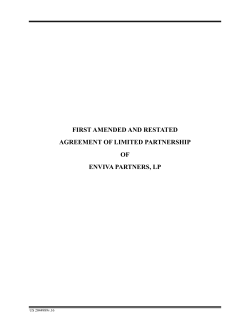 FIRST AMENDED AND RESTATED AGREEMENT