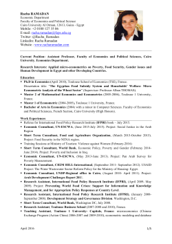 Racha Ramadan Websi - Economic Research Forum