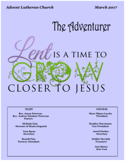 March 201 - Advent Lutheran Church