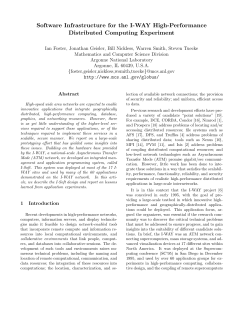 Software Infrastructure for the I-WAY High-Performance