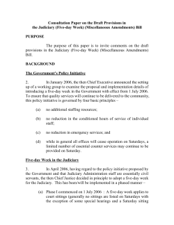 (Five-day Week) (Miscellaneous Amendments) Bill