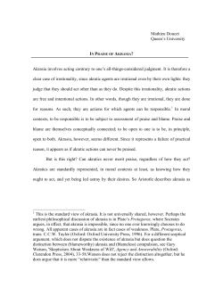 In Praise of Akrasia? - Philosophy