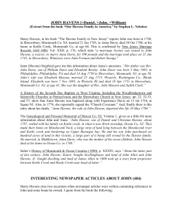 JOHN HAVENS - Family Search