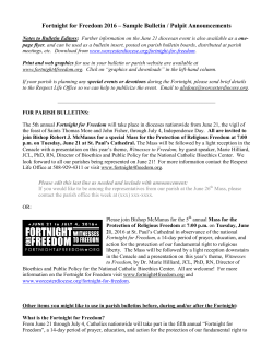 Fortnight for Freedom 2016