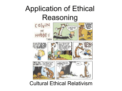 Critique-Cultural Ethical Relativism