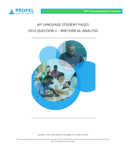 Student Handout - Propel Education Strategies