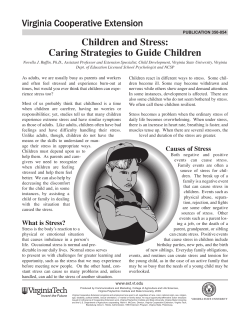 Children and Stress: Caring Strategies to Guide