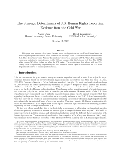The Strategic Determinants of U.S. Human Rights Reporting