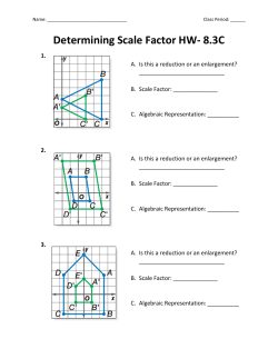 Determining Scale Factor HW