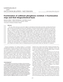 Fractionation of sediment phosphorus revisited. I: Fractionation