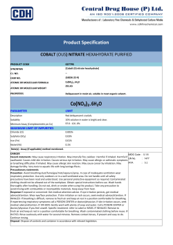 Co(NO3)2.6H2O - CDH Fine Chemicals