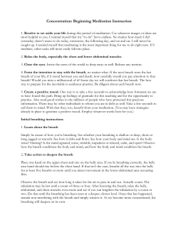 Concentration: Beginning Meditation Instruction