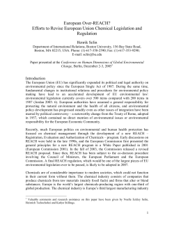 European Over-REACH? Efforts to Revise European Union