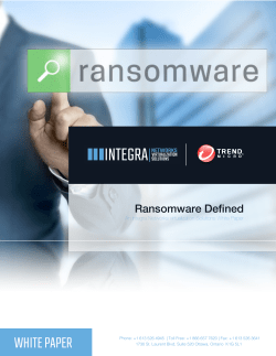 Integra Networks Ransomware White Paper