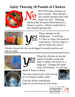 Thawing TEFAP Chicken - Greater Pittsburgh Community Food Bank