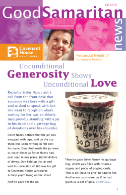 Generosity Shows - Covenant House Vancouver