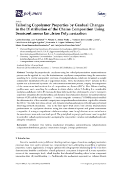 Tailoring Copolymer Properties by Gradual Changes in the