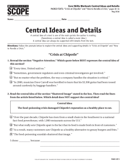 Central Ideas and Details
