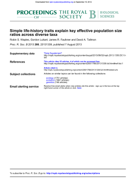 ratios across diverse taxa Simple life