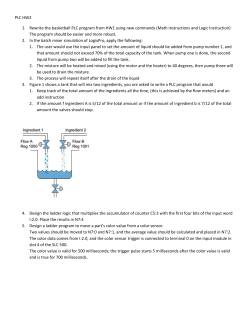 PLC HW2 1. Rewrite the basketball PLC program from HW1 using