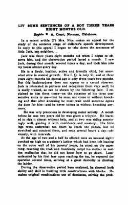 Some Sentences of a Boy of Three Years, Eight Months Old