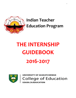 ITEP Internship Guidebook - University of Saskatchewan