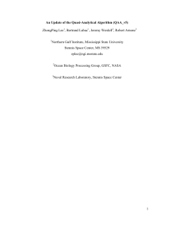 An Update of the Quasi-Analytical Algorithm