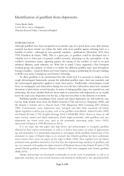 Identification of gunflints from shipwrecks