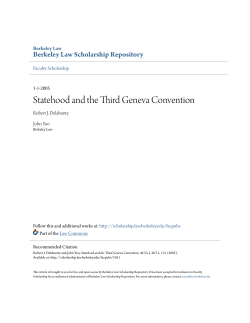 Statehood and the Third Geneva Convention