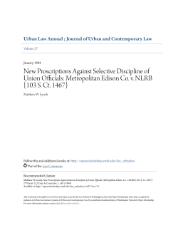 Metropolitan Edison Co. v. NLRB - Washington University Open
