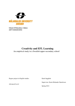 Creativity and EFL Learning