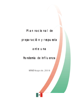 Plan nacional de preparaci&oacute;n y respuesta ante una Pandemia de